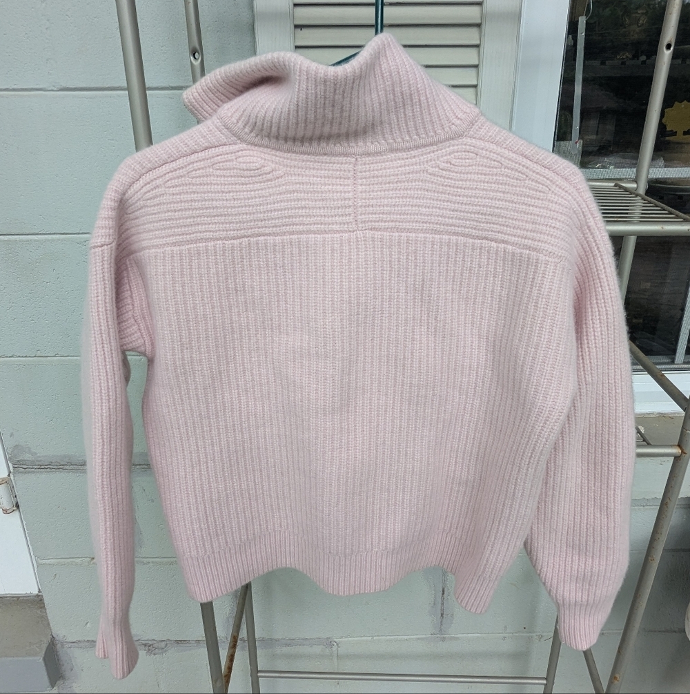 Everlane Wool Quarter Zip In Blush Fits Like XS - Picture 3 of 4
